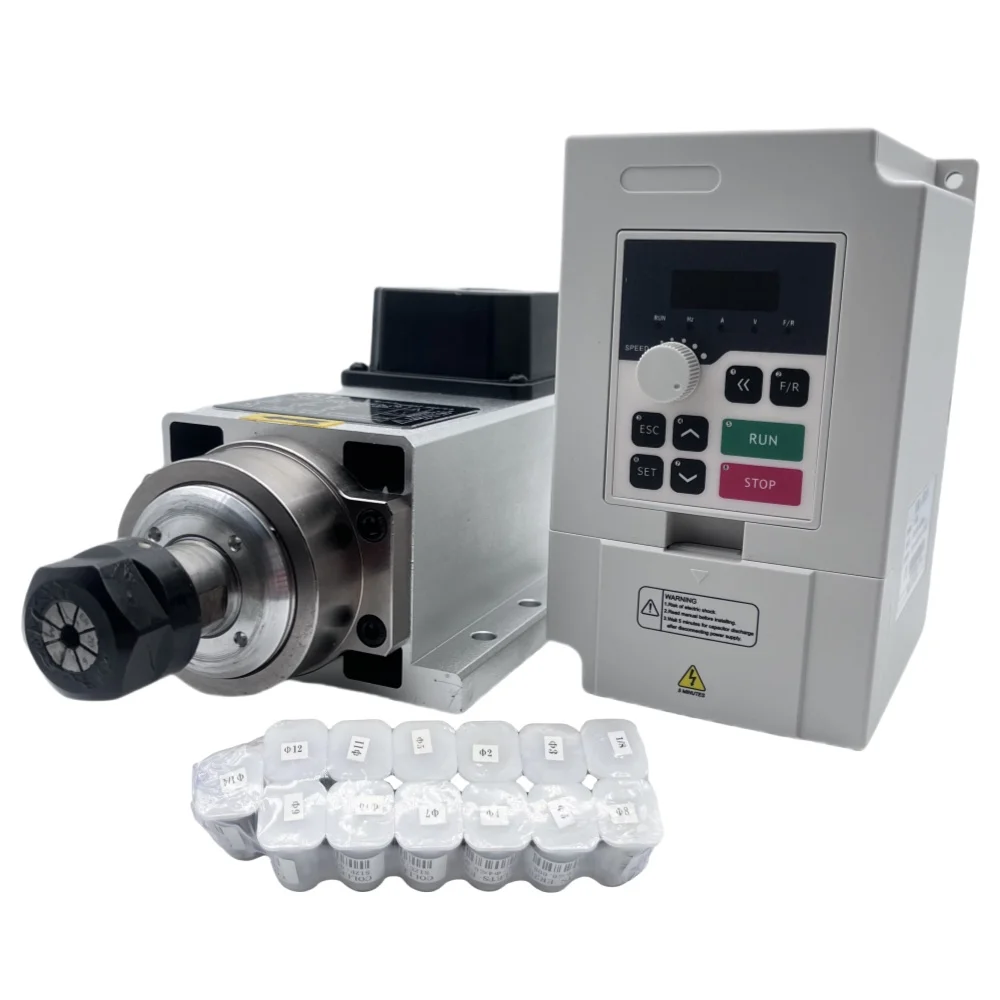 1.5KW ER11/ER20 110V/220V CNC  - Air Cooled 1.5Kw Spindle Motor Inverter 110V review and price